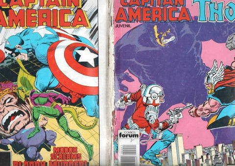 Planeta: Capitan America-Thor numero 55: procede de retapado, cello lado lomo, falta pliego central
