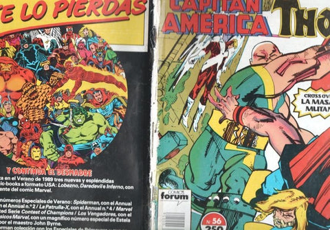 Planeta: Capitan America-Thor numero 56: procede de retapado, cello lado lomo, falta pliego central