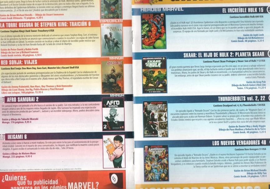Propaganda editorial Panini comic diciembre 2009