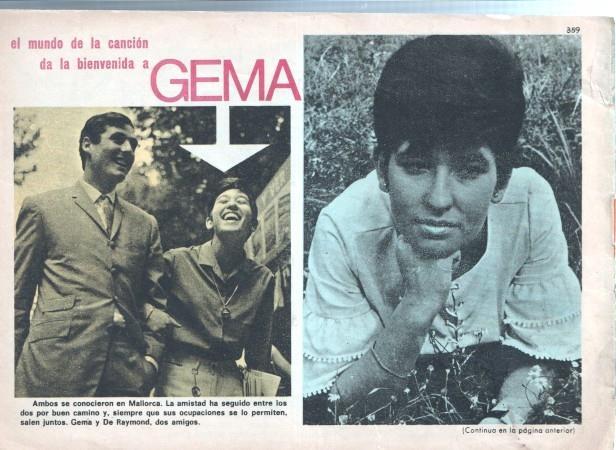 Claro de Luna numero 359: reportaje sobre Gema (numerada 2 en trasera)