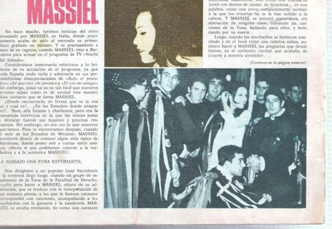 Claro de Luna numero 391: reportaje sobre Massiel  