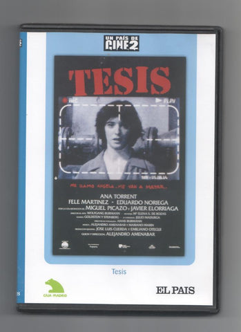 DVD pelicula: Tesis (1996), dirigido por Alejandro Amenabar. Coleccion Un Pais de Cine2 num 16