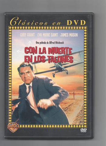 DVD pelicula: Con la muerte en los talones, una pelicula de Alfred Hitchcock. Clasicos en DVD