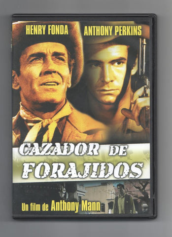 DVD pelicula: Cazador de forajidos (1957), interpretado por Henry Fonda, Anthony Perkins. Un film de Anthony Mann