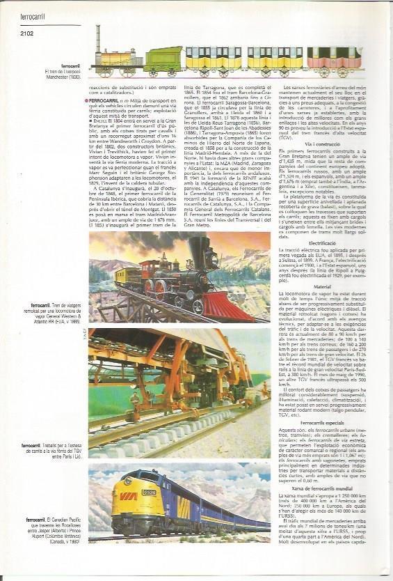 LAMINA LAROUSSE 70508: Ferrocarril