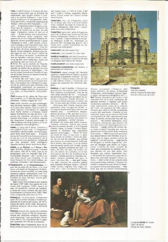 LAMINA LAROUSSE 70519: Catedral de Famagusta, Chipre y la Sagrada Familia, por Murillo