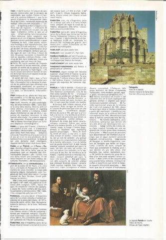 LAMINA LAROUSSE 70519: Catedral de Famagusta, Chipre y la Sagrada Familia, por Murillo