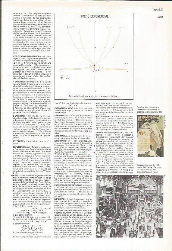LAMINA LAROUSSE 70521: Funcion exponencial