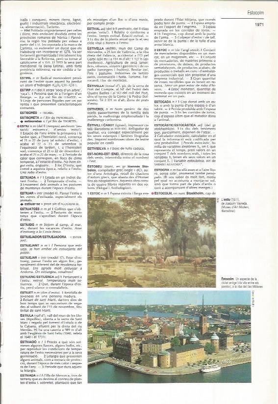 LAMINA LAROUSSE 70530: El verano, por Vayreda y vista de Estocolmo
