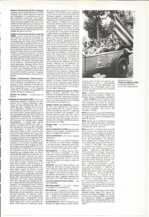 LAMINA LAROUSSE 70532: Campaña a favor del Estatut de Catalunya en 1932