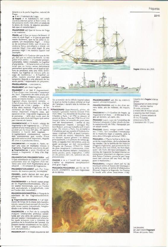 LAMINA LAROUSSE 70485: Esquema de la fragata britanica Brillant