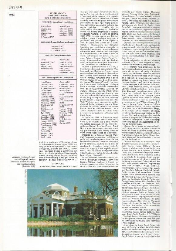 LAMINA LAROUSSE 70534: Casa de Thomas Jefferson en Virginia