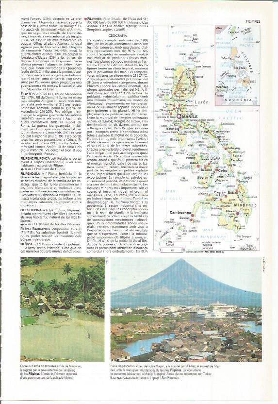 LAMINA LAROUSSE 70501: Mapa de Filipinas