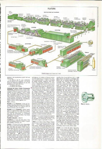 LAMINA LAROUSSE 70502: Hiladura de la lana