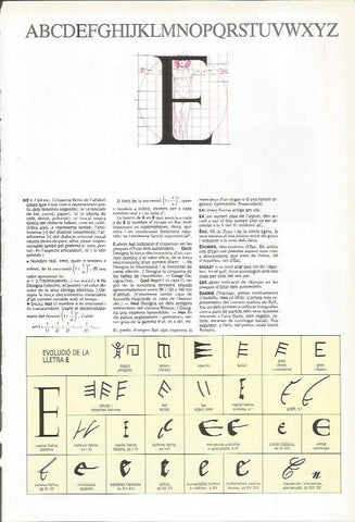 LAMINA LAROUSSE 70576: Evolucion de la letra E