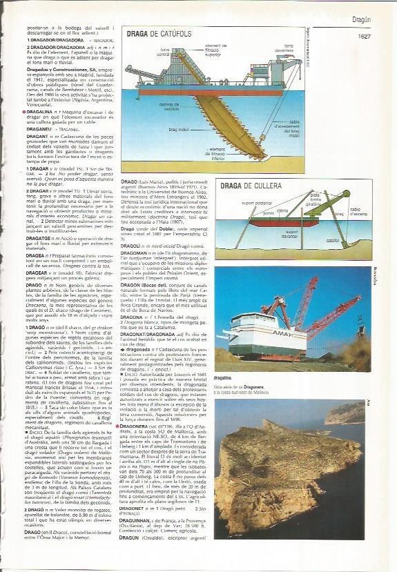 LAMINA LAROUSSE 70584: Dragas de Cullera y Catufols