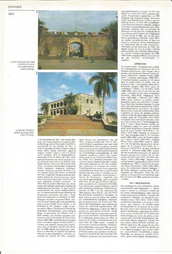 LAMINA LAROUSSE 70585: Puerta del Conde y Casa del Almirante en Santo Domingo