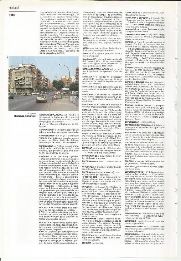 LAMINA LAROUSSE 70543: Calle de Esplugues de Llobregat, Barcelona