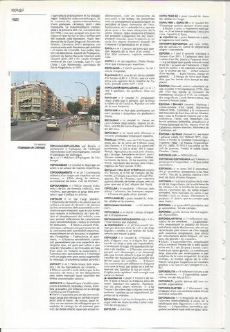 LAMINA LAROUSSE 70543: Calle de Esplugues de Llobregat, Barcelona