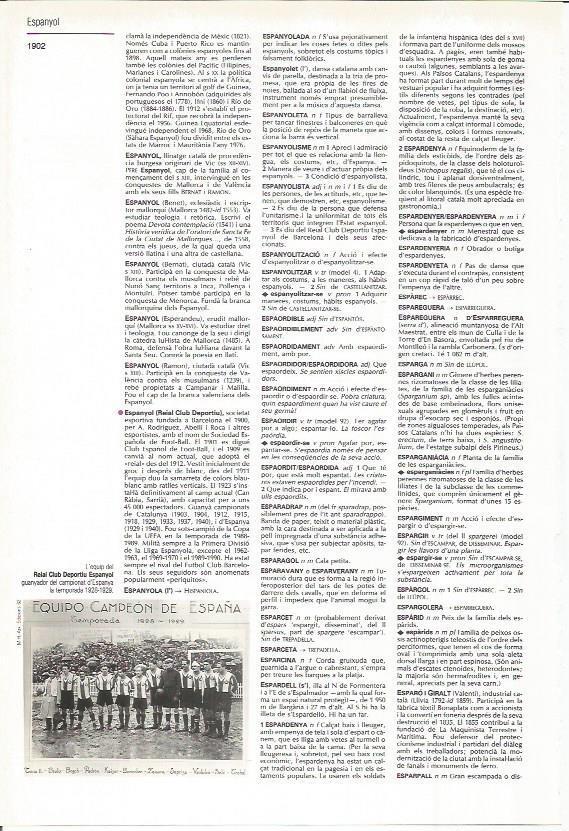 LAMINA LAROUSSE 70545: Equipo del Real Club Deportivo Espanyol en 1928-1929