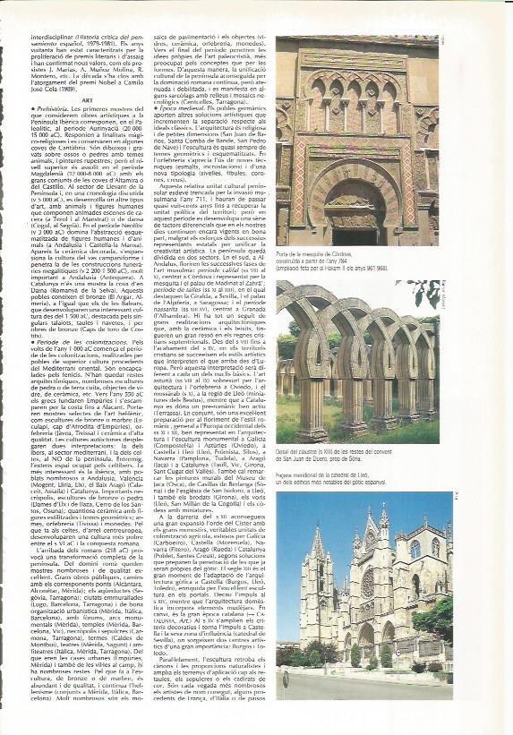 LAMINA LAROUSSE 70546: Mezquita de Cordoba, catedral de Leon y claustro del Convento de San Juan de Duero
