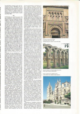 LAMINA LAROUSSE 70546: Mezquita de Cordoba, catedral de Leon y claustro del Convento de San Juan de Duero
