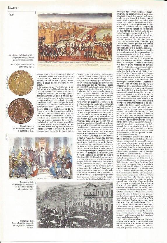 LAMINA LAROUSSE 70549: Proclamacion de la I Republica en 1873