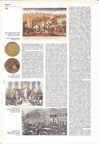 LAMINA LAROUSSE 70549: Proclamacion de la I Republica en 1873