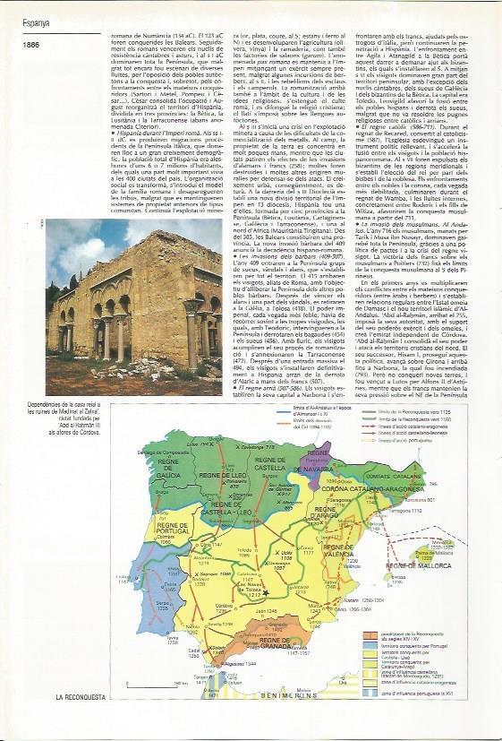 LAMINA LAROUSSE 70550: Dependencias en Medina Azahara, Cordoba