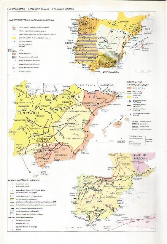 LAMINA LAROUSSE 70551: Mapas de la protohistoria de España