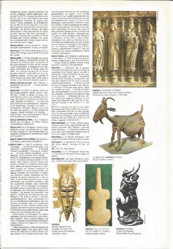 LAMINA LAROUSSE 70556: Ejemplos de escultura