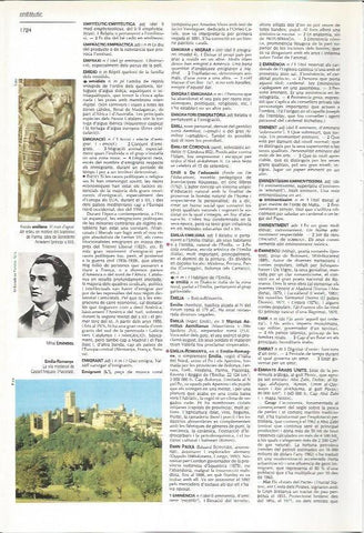 LAMINA LAROUSSE 70564: Vista de Castel Arquato, Italia