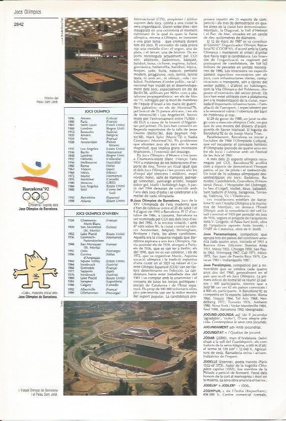 LAMINA LAROUSSE 70387: Juegos Olimpicos de Barcelona 92