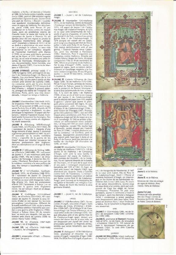 LAMINA LAROUSSE 70390: Miniaturas de Jaime I del Llibre de Privilegis del regne de Mallorca