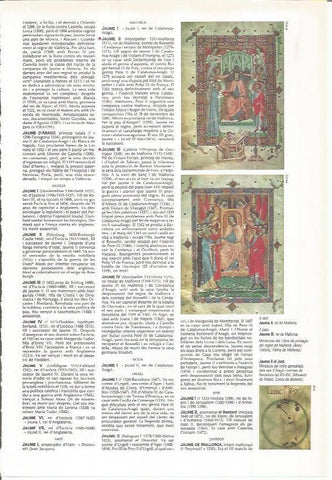 LAMINA LAROUSSE 70390: Miniaturas de Jaime I del Llibre de Privilegis del regne de Mallorca