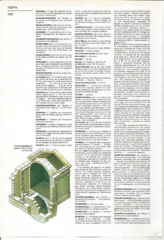 LAMINA LAROUSSE 70399: Proyeccion isometrica del sepulcro de Favara