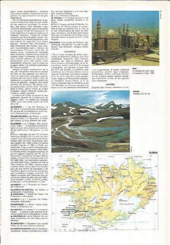 LAMINA LAROUSSE 70400: Mapa de Islandia
