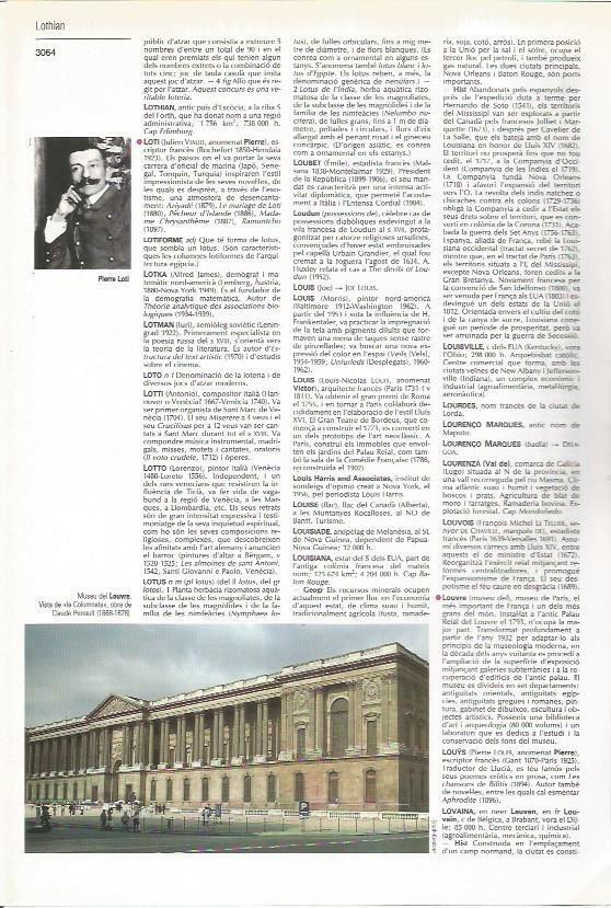LAMINA LAROUSSE 70357: Columnata del Museo del Louvre, Paris