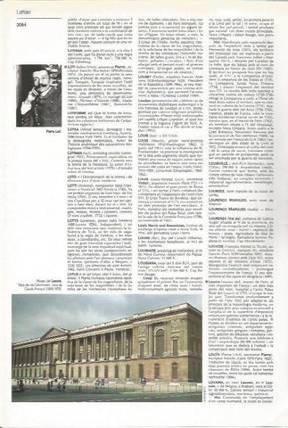 LAMINA LAROUSSE 70357: Columnata del Museo del Louvre, Paris