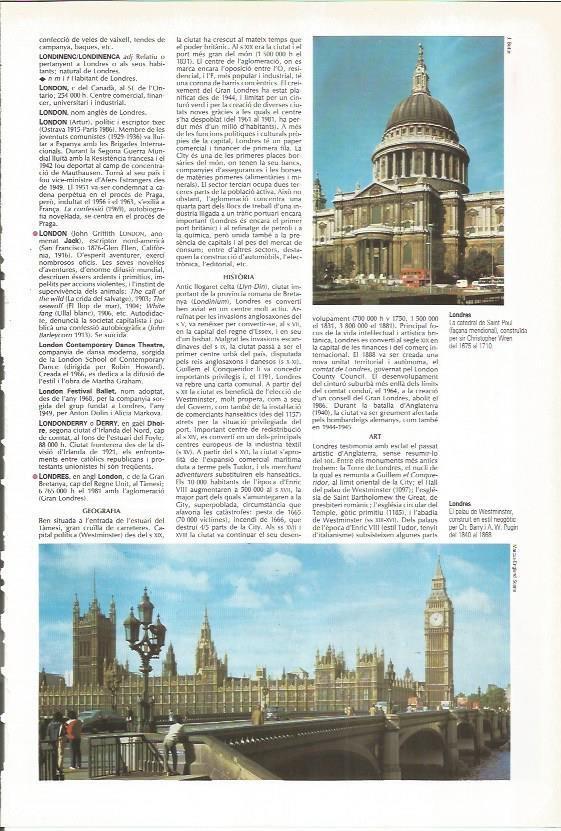 LAMINA LAROUSSE 70360: Palacio de Westminster y Saint Paul, Londres