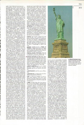 LAMINA LAROUSSE 70364: La estatua de la Libertad, Nueva York