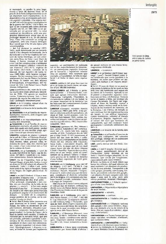 LAMINA LAROUSSE 70374: Vista parcial de Lima, Peru