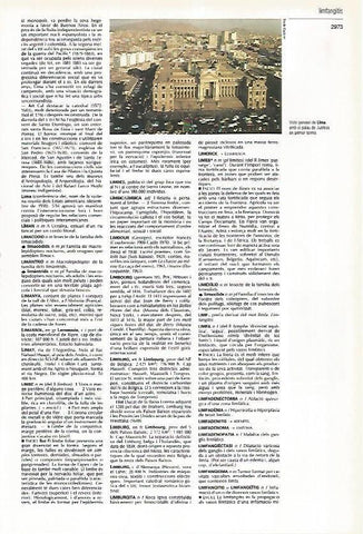 LAMINA LAROUSSE 70374: Vista parcial de Lima, Peru