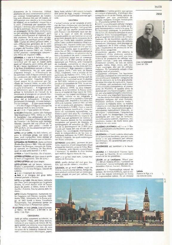 LAMINA LAROUSSE 70375: Josep de Letamendi y vista de Riga, Letonia