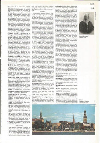 LAMINA LAROUSSE 70375: Josep de Letamendi y vista de Riga, Letonia
