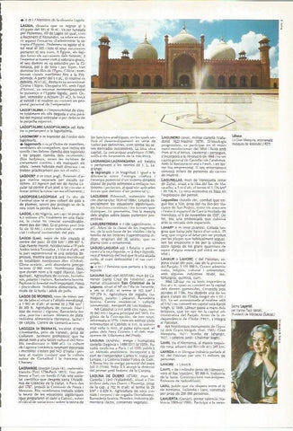 LAMINA LAROUSSE 70381: Gran Mezquita de Lahaur o Lahore, Paquistan