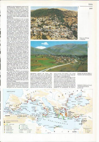 LAMINA LAROUSSE 70448: Mapa de la expansion fenicia y griega en los siglos IX-VI a.C.