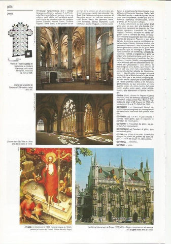 LAMINA LAROUSSE 70452: Ejemplos de arte gotico