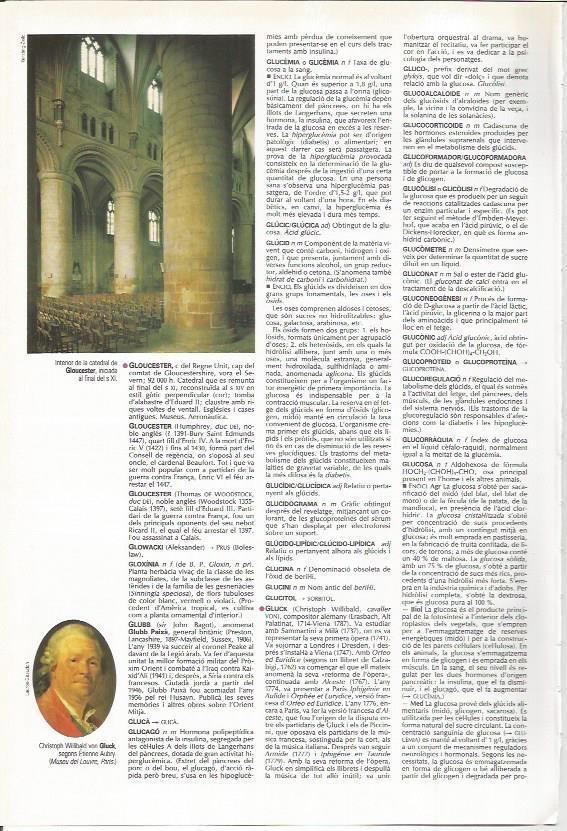 LAMINA LAROUSSE 70455: Interior de la catedral de Gloucester, Inglaterra