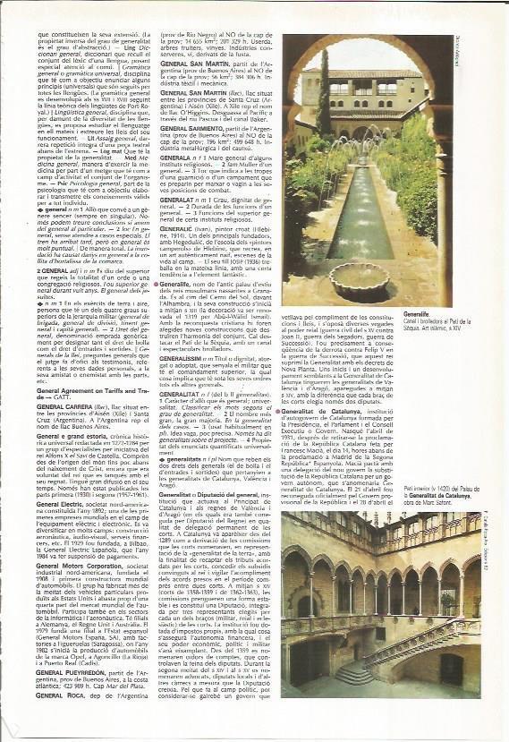 LAMINA LAROUSSE 70460: Generalife de Granada y Generalitat de Catalunya